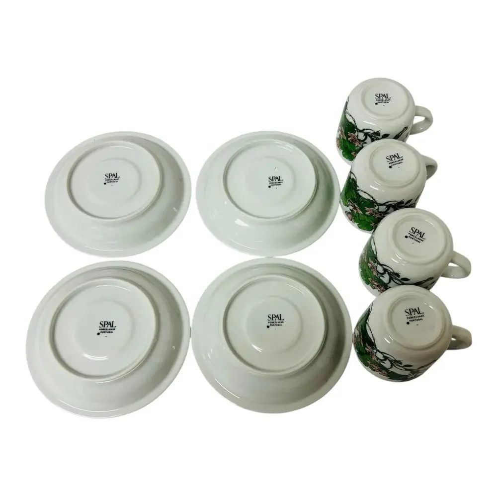 4 IKEA Spal Demitasse Cup Saucer Espresso Set Midsommar By Marguerite Walfridson